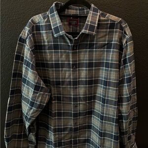 Men's Blue Plaid Shirt